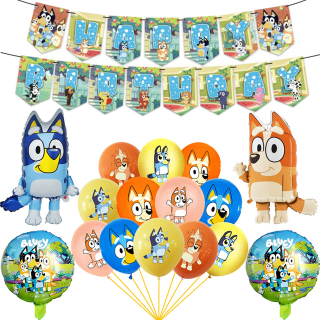 Blueyi Dog Balloons Cartoon Bingo Pet Ballons Happy Birthday